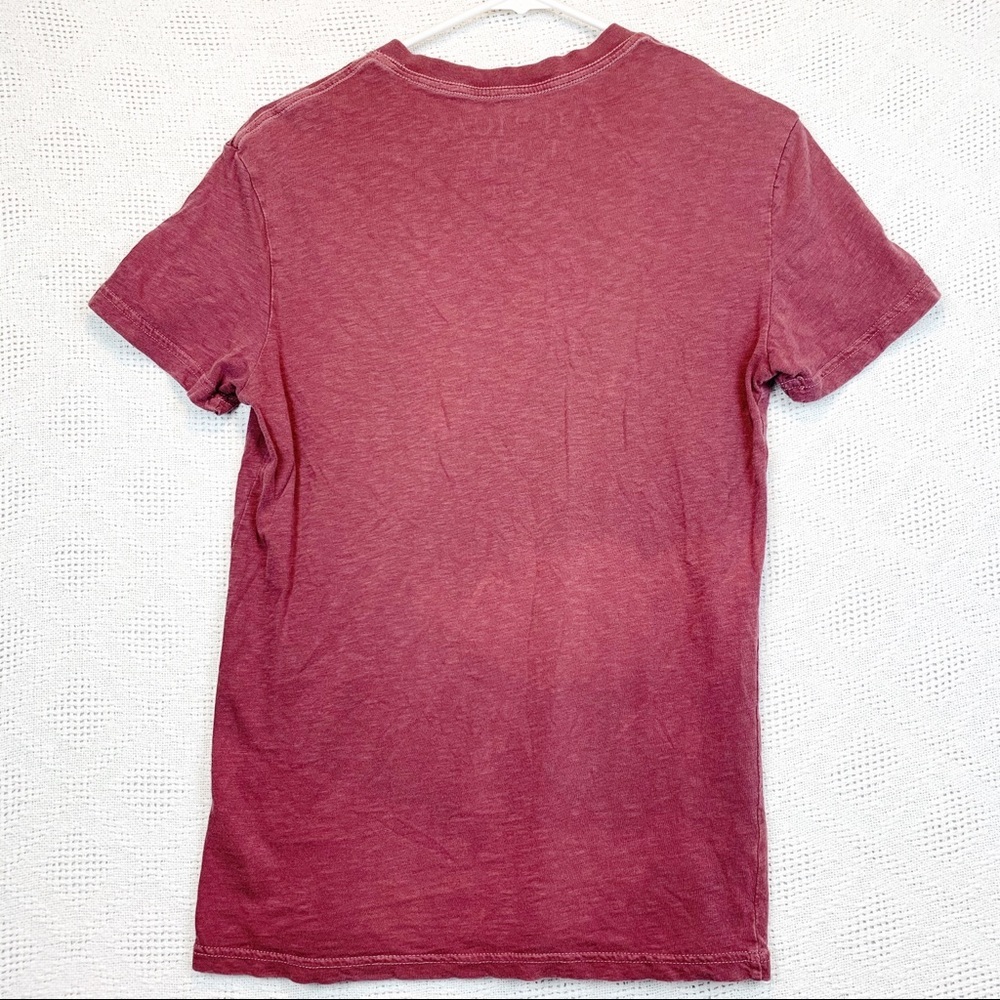 American Eagle XS Basic V-neck Tee T-shirt Mauve Short Sleeve Soft 100% Cotton - Picture 2 of 6